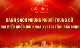 Danh sách những người trúng cử đại biểu Quốc hội khóa XVI tại tỉnh Bắc Ninh